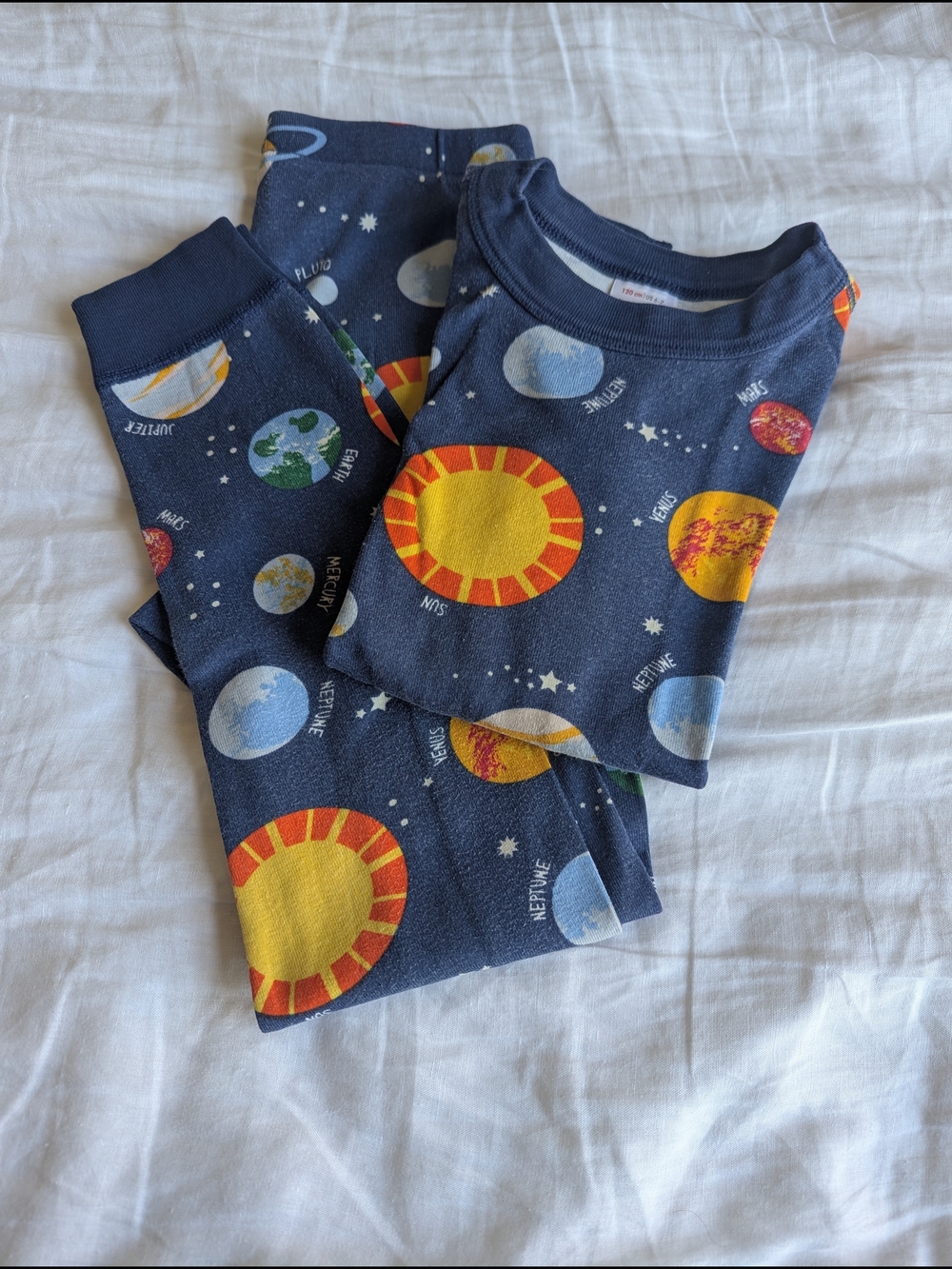 Hanna Andersson Navy Kids' Planet and Sun Pajama Set